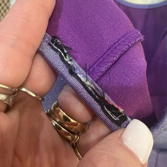 Y2K 2000s Purple Iridescent Halter Neck Women's Top Size S/M Fairycore Coquette - Picture 6 of 6